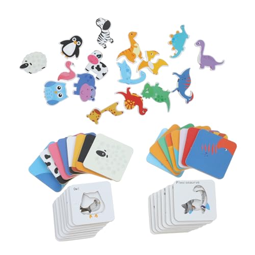 BESTonZON 1 Satz Puzzle Bildungsspielzeug Kinderspielzeug -rätsel Bildungsrätsel Tierische Rätsel Lernspielzeug Für Kleinkinder Lernrätsel Für Kleinkinder Tiere Rätseln Papier von BESTonZON