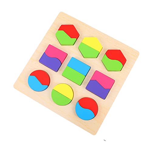 BESTonZON 1 Satz Puzzle-Brett Kinderpuzzle Formpuzzle Für Babys Kleinkind DIY Puzzle Lernspielzeug Puzzles Puzzle Formen Spielzeug Für Kleinkinder Formpuzzle Für Frühes Lernen Hölzern von BESTonZON