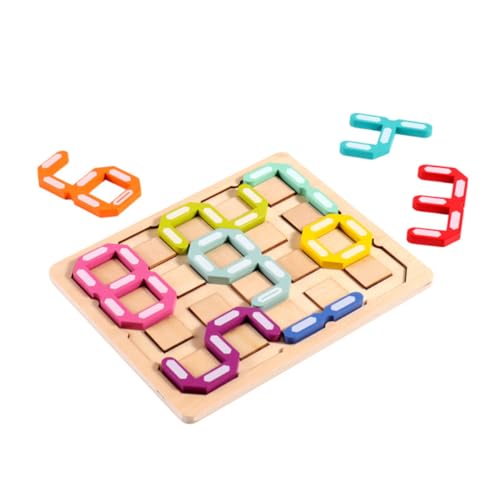 BESTonZON 1 Satz Puzzle-Erleuchtungsspielzeug Entwicklungsspielzeug Nummern-Matching-Board Gehirnspielzeug Zahlen-Matching-Puzzle Kinder Puzzle kinderpuzzle Lernspielzeug Puzzles hölzern von BESTonZON