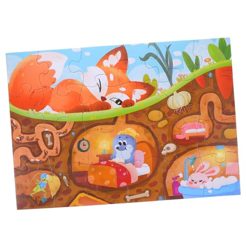 BESTonZON 1 Satz Puzzle Für Für Kinderspiele Kinderpuzzles Im Alter Von 3-5 Jahren Rätsel Fuchs-geheimrätsel Puzzle Kleinkind Kleinkindspielzeug Vorschulrätsel Papier von BESTonZON