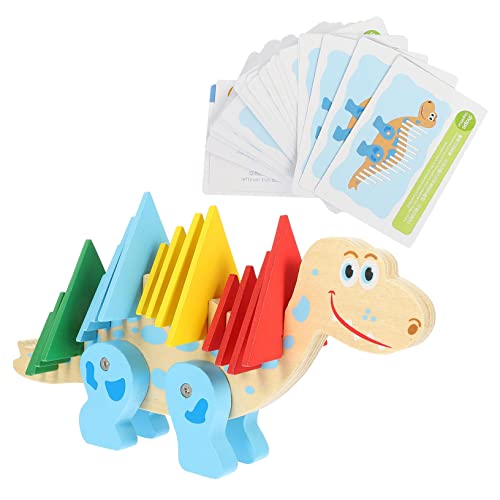 BESTonZON 1 Satz Puzzle-blöcke Blöcke Für Kleinkinder Rätsel Für Kleinkinder 3D-Puzzle Dinosaurier-Puzzles, Blockspielzeug Spielzeug Für Mädchen Spielspielzeug Kleinkind-Puzzle Colorful Holz von BESTonZON