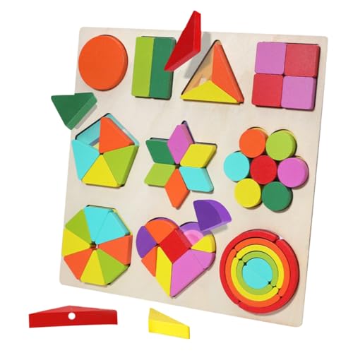 BESTonZON 1 Satz Puzzle der frühen Bildung Kinderspielzeug kindererziehung beemysafe Babyblöcke Spielzeug für Kleinkinder Puzzle-Spielzeug für die frühe Bildung Formpuzzle für Kinder hölzern von BESTonZON