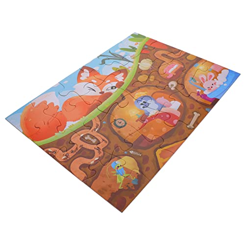 BESTonZON 1 Satz Puzzle für Kinder Spielzeug für Kleinkinder kinderbeschäftigung Formerkennungsspielzeug Puzzles Tierformen Rätsel Kinderspielzeug Kinderpuzzles im Alter von 3-5 Jahren Fuchs von BESTonZON