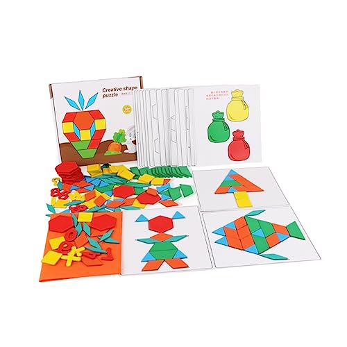 BESTonZON Kinder Puzzle Set Holz Puzzle Spielzeug Frühes Lernen Pädagogisches Spielzeug Fördern Gehirn Entwicklung Kreative Formen von BESTonZON