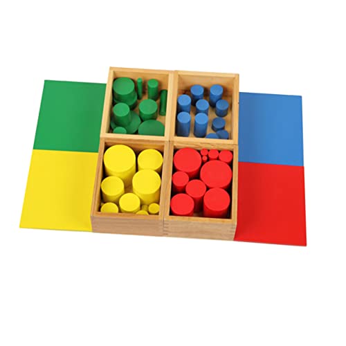 BESTonZON 1 Satz Puzzle-sensorische Lehrmittel pädagogisches Vorschulspielzeug Zylinderspielzeug kindererziehung aufklärung Kinder sensorische Hilfsmittel Frühpädagogisches Spielzeug hölzern von BESTonZON