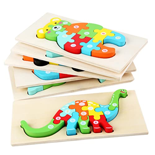 BESTonZON 1 Satz Puzzles Aus Holz Spielzeug Puzzle Für Kinder Cartoon Holzpuzzles Puzzlebrett Aus Holz Hölzern von BESTonZON