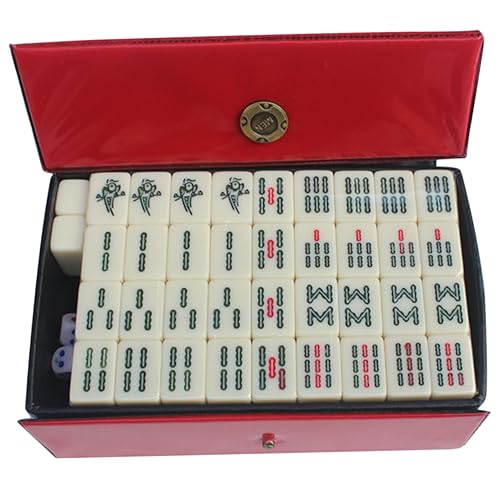 BESTonZON 1 Satz Reise Freizeit Mahjong Reisespielzeug Reise Tischspiel Mahjong Chinesisches Mini-Mahjong-Spiel Tragbares Mahjong-Spiel Mahjong Karten 2022 Mahjong-Fliesen Mahjong Mini Acryl von BESTonZON