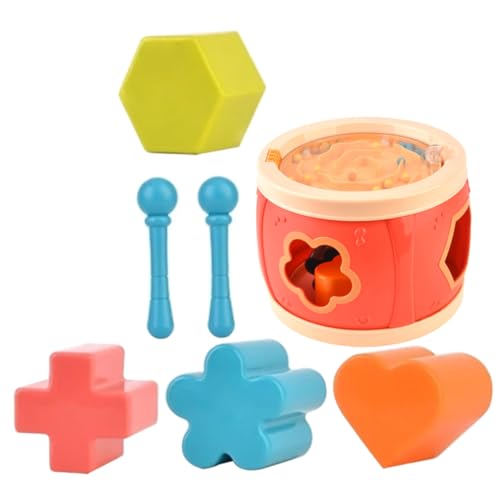 BESTonZON 1 Satz Schlagtrommel kinderinstrumente musikinstrumente kindergeburtstags mitgebsel trommeln adventsgeschenke Snare-Drum-Kit Leistungsversorgung Plastik rot von BESTonZON