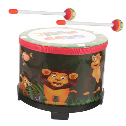 BESTonZON 1 Satz Schlagzeug Trommelschlaginstrument Trommelmusikinstrument Kindertrommelinstrument Mit Stick Trommel Tomtrommel Mit Schlägel Schlaginstrument Für Kinder Holz von BESTonZON