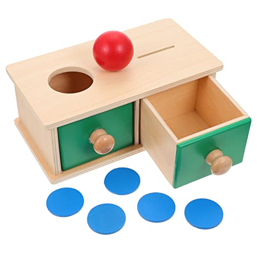 BESTonZON 1 Satz Schublade Ziel Box Stielspielzeug Kleinkindspielzeug Kinderspiele Babyspielzeug interaktive Spiele kindergeburtstags mitgebsel Toy Set Lehrmittel aus Holz hölzern von BESTonZON