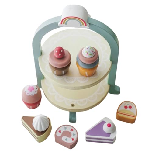 BESTonZON 1 Satz Simulation Kuchen für kinderspielzeug Fantasievolles kuchendekoration Cake Decorating Simulationshaus-Requisiten Cupcake-Modellierung hölzern von BESTonZON