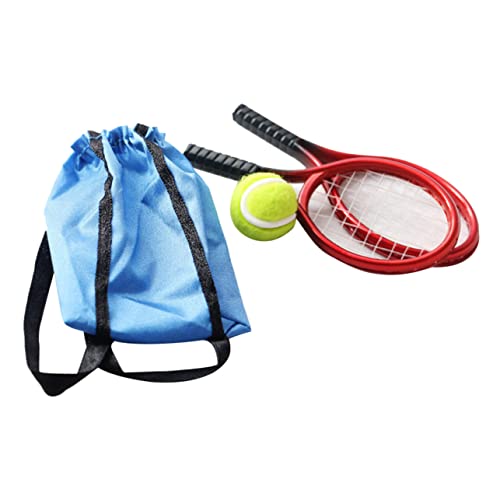 BESTonZON 1 Satz Simuliertes Tennisschlägerset Badminton Zubehör Federball Werkzeug Desktop-tennisschläger-Modell Tennisschläger- Lustiges Minihouse-Tool Stoff von BESTonZON