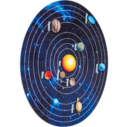 BESTonZON 1 Satz Sonnensystem-Puzzle Planeten Für Weltraumpuzzle Aus Holz Erkenntnisrätsel Rätsel Zum Sonnensystem Holzpuzzles Für Puzzle Für Hölzern von BESTonZON