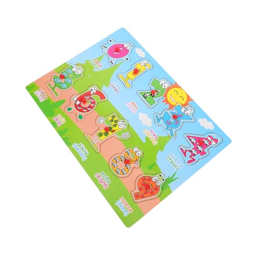 BESTonZON 1 Satz Spanisches Puzzle Spielzeuge Puzzlematte Kinder Spielzeug Kinderspielzeug Jigköpfe Kleinkind Spielzeug Tiere Spielzeug Puzzlebuch Puzzle Für Kleinkinder Alphabettafel Holz von BESTonZON