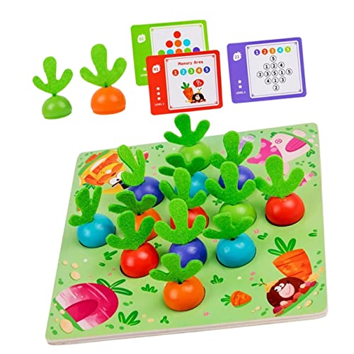 BESTonZON 1 Satz Speicherkarten-Spielzeug Gemüse-Memory-Spiel Logisch Aufgebautes Spiel Puzzle-Spielzeug Logikspiele Für Kinder Zug Spielzeug Puzzlespielzeug Für Kinder Green Papier von BESTonZON