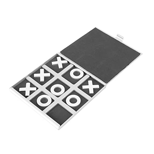 BESTonZON 1 Satz Spiel Schach XO Schach Puzzle kinderpuzzle Schwarzes Children Toys Mind Game pädagogisches Zehenspiel Strategie-Brettspiel Aluminium Black von BESTonZON