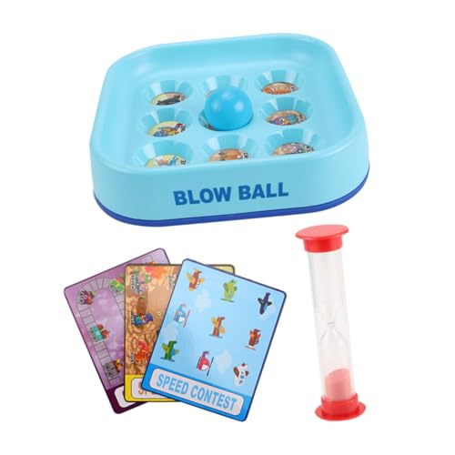 BESTonZON 1 Satz Spielball Schach Stressbälle Für Kinder Kugelbalancierende Blasspiele -übungsspielzeug Kinder Blasen Spielzeug Blasbecher Und Kugelspielzeug Ballspielspielzeug Blue Abs von BESTonZON