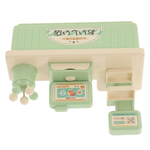 BESTonZON 1 Satz Spielzeug Auschecken Kassenmodell Zubehör Für Das Puppenhaus Supermarkt-spielset Für Kinder Spielzeugkasse Kassierer-rollenspielspielzeug Kasse Spielset Light Green Plastik von BESTonZON