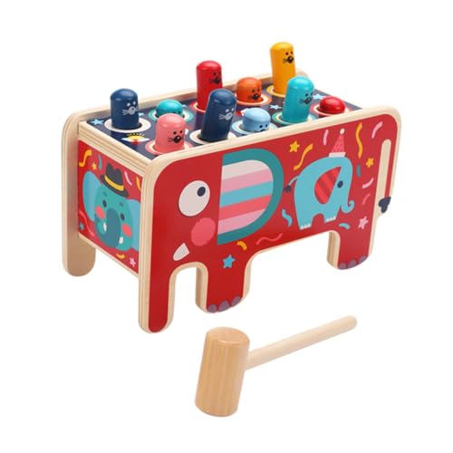 BESTonZON 1 Satz -Spielzeug Pochendes Spielzeugspiel Musikspielzeug Für Kinder Kleinkinder Klopfen Auf Spielzeug Kinder Hämmern Spielzeug Spiel Zum Maulwurfschlagen Hölzern von BESTonZON