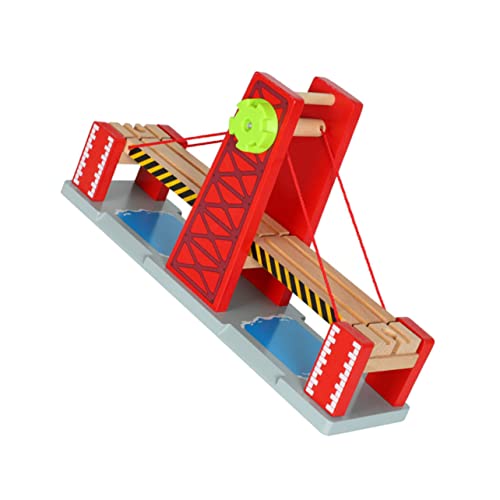 BESTonZON 1 Satz Spur Spielzeug Guide Rail Toys züge Zugstrecke The Train holzbahn Zug holzeisembahn Toy Train Toy Set Gleise Eisenbahnbrücke Zugbrücke aus Holz Bahngleisbrücken Plastik rot von BESTonZON