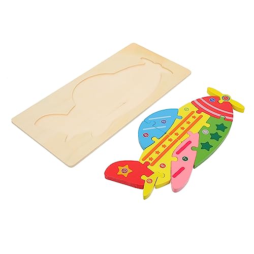 BESTonZON 1 Satz Stereo-Block-Puzzle Mädchenspielzeug Autospielzeug D-Puzzle-Spielzeug interaktives Spielzeug Kinder deko Spielzeug zum frühen Lernen Puzzle-Spielzeug für Kinder Holz von BESTonZON