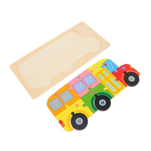 BESTonZON 1 Satz Stereo-Block-Puzzle Puzzles für Kinder Fahrzeug Puzzle Rätsel für Autospielzeug für Mädchen Kinderpuzzle Kinder deko Kinder Puzzle 3D-Puzzle Puzzle-Spielzeug aus Holz von BESTonZON