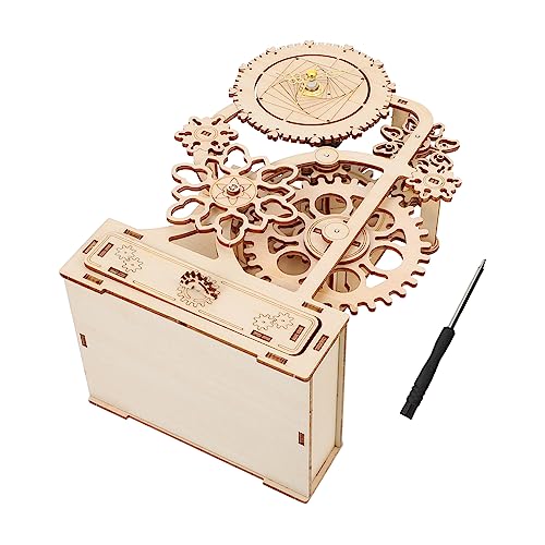 BESTonZON 1 Satz Stifthalter Aus Holz Puzzles Für Erwachsene DIY-bleistiftbehälter 3D-rätsel Stiftbehälter Selber Machen Bauen Sie Ihr Puzzle-kit Puzzle Für Erwachsene Uhr-kit Hölzern Brown von BESTonZON