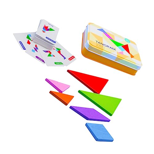 BESTonZON Tangram-Puzzle Für Kinder Hölzernes Tangram-lernspielzeug Entwickelt Vorstellungskraft Und Kreativität von BESTonZON