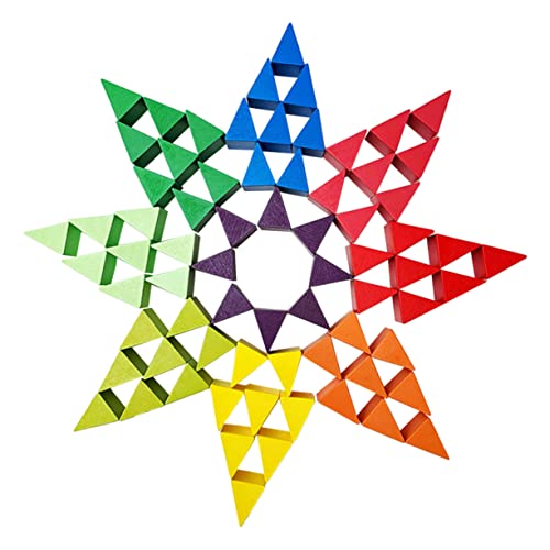 BESTonZON 1 Satz Tangram-Puzzle Musterblöcke Für Kleinkinder Musterblockrätsel Rätsel Der Frühen Bildung Rätsel Für Kinder Puzzlespiele Für Babys Spielzeug Für Kinder Kinderspielzeug Hölzern von BESTonZON