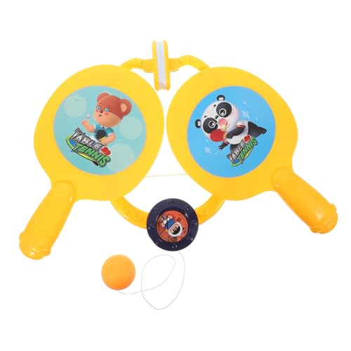 BESTonZON 1 Satz Tischtennis Spielzeug Tischtennis Geräte Türtischtennisspiel Für Kinder Door-Pong-Spiel-übungsgerät Pingpong-selbsttraining Tischtennisball Und Schläger Yellow Plastik von BESTonZON