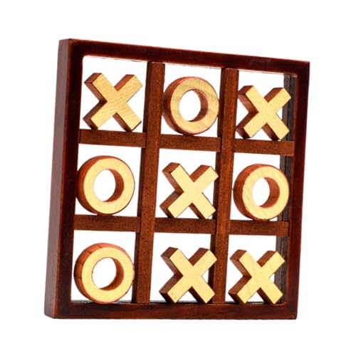 BESTonZON 1 Satz Toe- Schach pädagogisches Schachspielzeug aus Holz für xo Schachspielzeug aus Holz lustiges Schachspiel hölzern von BESTonZON