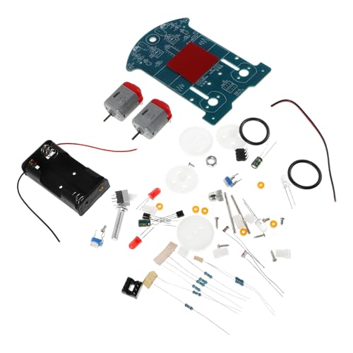 BESTonZON 1 Satz Tracking-Auto-Kit Smart Car Kit Programmierbares Auto Experimentierkasten Robotik Hochleistungsband Lagerregal Spielzeughaus Rattan Vorbau-Lötset Tracking-Auto-Lötset Metall von BESTonZON