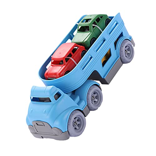 BESTonZON 1 Satz Trägheitsspielzeugauto Kinderspielzeug Kinderautomodell Trägerlader Spielzeug Fahrzeugmodell Zurückziehen Trägerlader-Modell Reibungsbetriebenes Truck-Spielzeug Blue Abs von BESTonZON