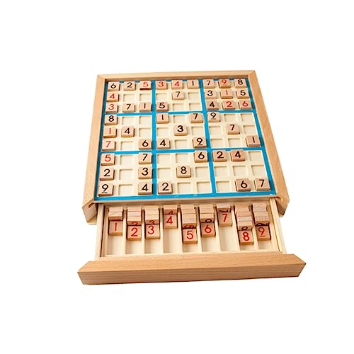 BESTonZON 1 Satz Trainingsboard Für Logisches Denken Kinder Rätsel Zahlen Schachbrett Zahlenrätsel Für Kinder Zahlenpuzzle-spielbrett Tischpuzzle Für Kinder Spielbrett Aus Holz Bambus von BESTonZON