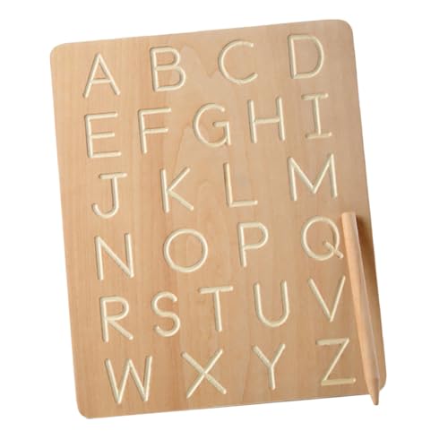 BESTonZON Lernspielzeug Für Kinder Alphabet-tracing-Board Aus Glattem Holz Für Kinder Zum Lernen Und Spaß von BESTonZON