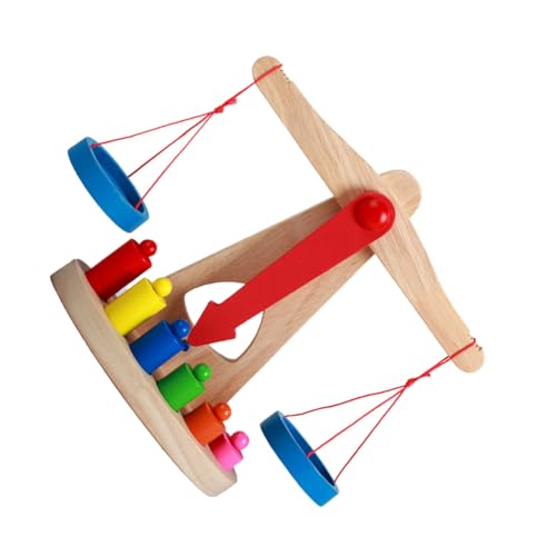 BESTonZON 1 Satz Waagen ausbalancieren holzspielzeug für hühner Toys for Mathe-Spiele wiegen Waage Unterrichtsmaterialien Holzwaage hölzern von BESTonZON