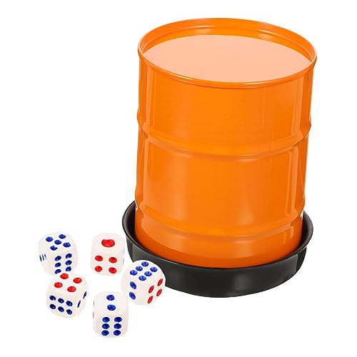 BESTonZON 1 Satz Würfelbecher-Set Zubehör Für Würfelspiele Würfelspielbecher Würfelhalter Für Spiel Flexible Würfelhalter Würfelbecher Spiele Neuheit Würfelbecher Tasse Orange Plastik von BESTonZON