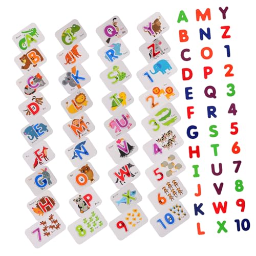 BESTonZON 1 Satz Zahlen Alphabet Puzzle Für Kinder Kognitives Spielzeug Kinder Lernspielzeug Buchstaben Puzzle Passendes Spielzeug Alphabet Lernpuzzle Wort Rechtschreibung Spielzeug von BESTonZON