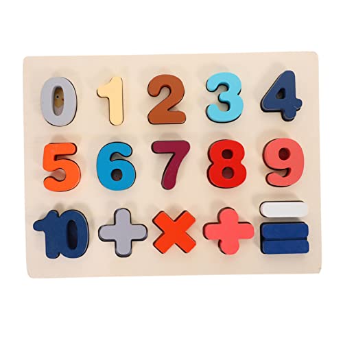 BESTonZON 1 Satz Zahlenpuzzle Spielzeug Farbsortierspielzeug Mathematik Lernpuzzle Brett Lernspielzeug Für Kleinkinder Tierspielzeug Kinder Lernspielzeug Spielzeug Kinderpuzzles von BESTonZON