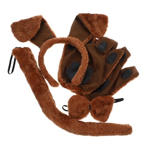 BESTonZON Cosplay Hundestirnband Hunde-cosplay-kostüm-set Hunde-rollenspiel-accessoire Haar-accessoires für Partys Frauen Kopfschmuck Dekorative Fliege Stirnband von BESTonZON