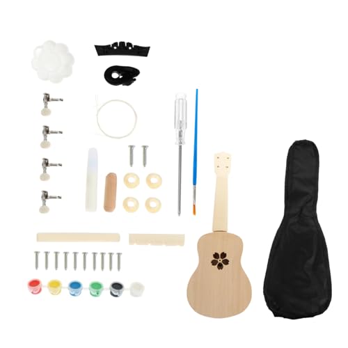 BESTonZON Manuelles Ukulelen-kit 21 Zoll Sopran-Ukulele Eltern-Kind-Instrument Ukulele Baumaterialien von BESTonZON