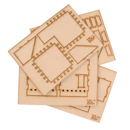 BESTonZON 1 Satz Zweistöckiges Hausmodell Hüttenrätsel 3D Holzpuzzle Für Kinder Einzigartige Rätsel Für Kinder 3D-Puzzles Aus Holz Für Kinder 3D-holzpuzzle Für Kinder Hölzern Golden von BESTonZON