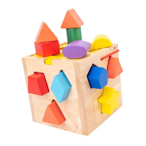 BESTonZON 1 Satz Zwölf-Loch-intelligenzbox Spielzeug Mit Geometrischen Formen Puzzle-lernspiel Form Bausteine ​​Spielzeug Geometrische Formblöcke Bunte Bausteine Hölzern Colorful von BESTonZON