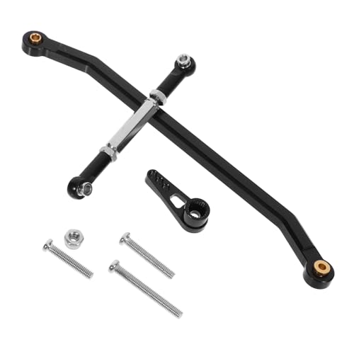 BESTonZON 1 Satz ferngesteuerte Autolenksäule Ferngesteuertes Auto Zubehör RC Auto Ersatzteile Gefälschte Lenkstange Zubehör für ferngesteuerte Automodelle Rc Auto Reparatur Lenkstange Black von BESTonZON