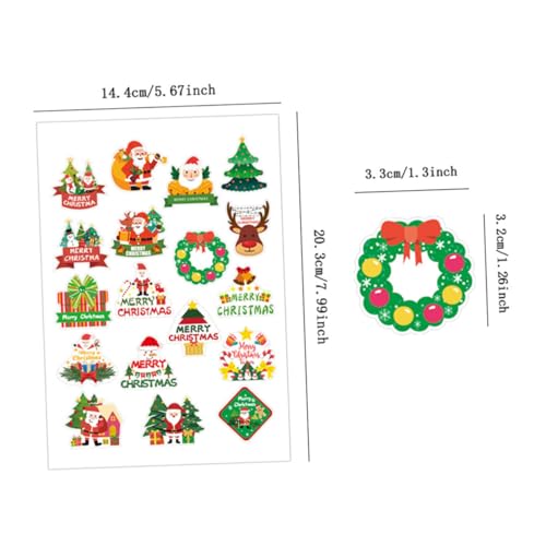 BESTonZON 1 Satz geldumschläge Umschlag Wall Sticker Weihnachten Aufkleber bastelsets für Multifunktions-Geschenkaufkleber Weihnachtsaufkleber für Umschläge Scrapbook-Aufkleber Papier von BESTonZON