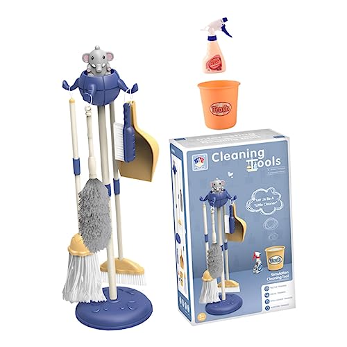 BESTonZON 1 Satz reinigen Junge Zubehör Bausatz klein kinderstaubsauger - Kinderputzset fegendes Rollenspiel-Reinigungsspielzeug Plastik Blue von BESTonZON