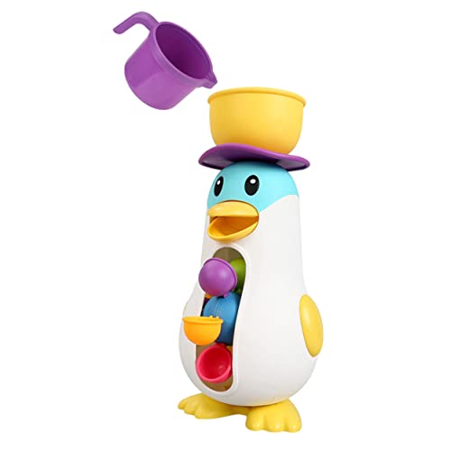 BESTonZON Cartoon-Pinguin-Spielzeug Entzückendes Wassersprinkler-Spielzeug Badespielzeug Für Jungen Und Mädchen Rotierendes Wasserrad Badespielzeug-Set von BESTonZON