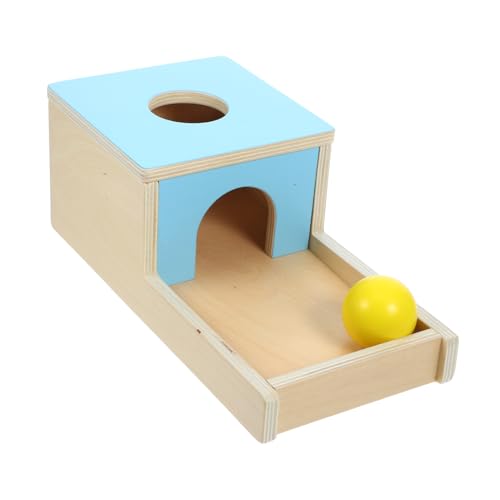 BESTonZON 1 Set-Box Pitching-Box Für Die Früherziehung Spielzeug Für Kleinkinder Im Vorschulalter Objektbeständiges Spielzeug Für Babys Sinnesspielzeug Für Kinder Sky-Blue Holz von BESTonZON