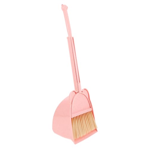 BESTonZON 1 Set Broom Dustpan Kombination Mini Besen Und Dustpan Kleinkind Reinigung Kleinkind Besen Spielzeugbesen Reinigung Besen Reinigungswerkzeuge Kleiner Besen Mini Plastik Pink von BESTonZON