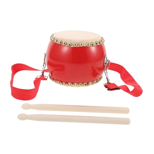 BESTonZON 1 Set Chinesische Trommel Für Kinder Kleinkind Drum Set Mit Drumsticks Und Verstellbaren Riemen Kleine Hand Trommel Kinder Tragbare Musical Spielzeug von BESTonZON